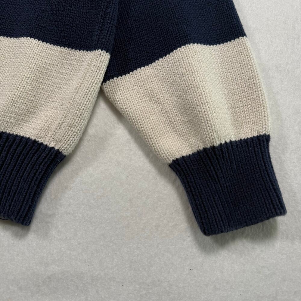 Vintage John Ashford striped oversized knit cotton crewneck sweater size large - Picture 5 of 10